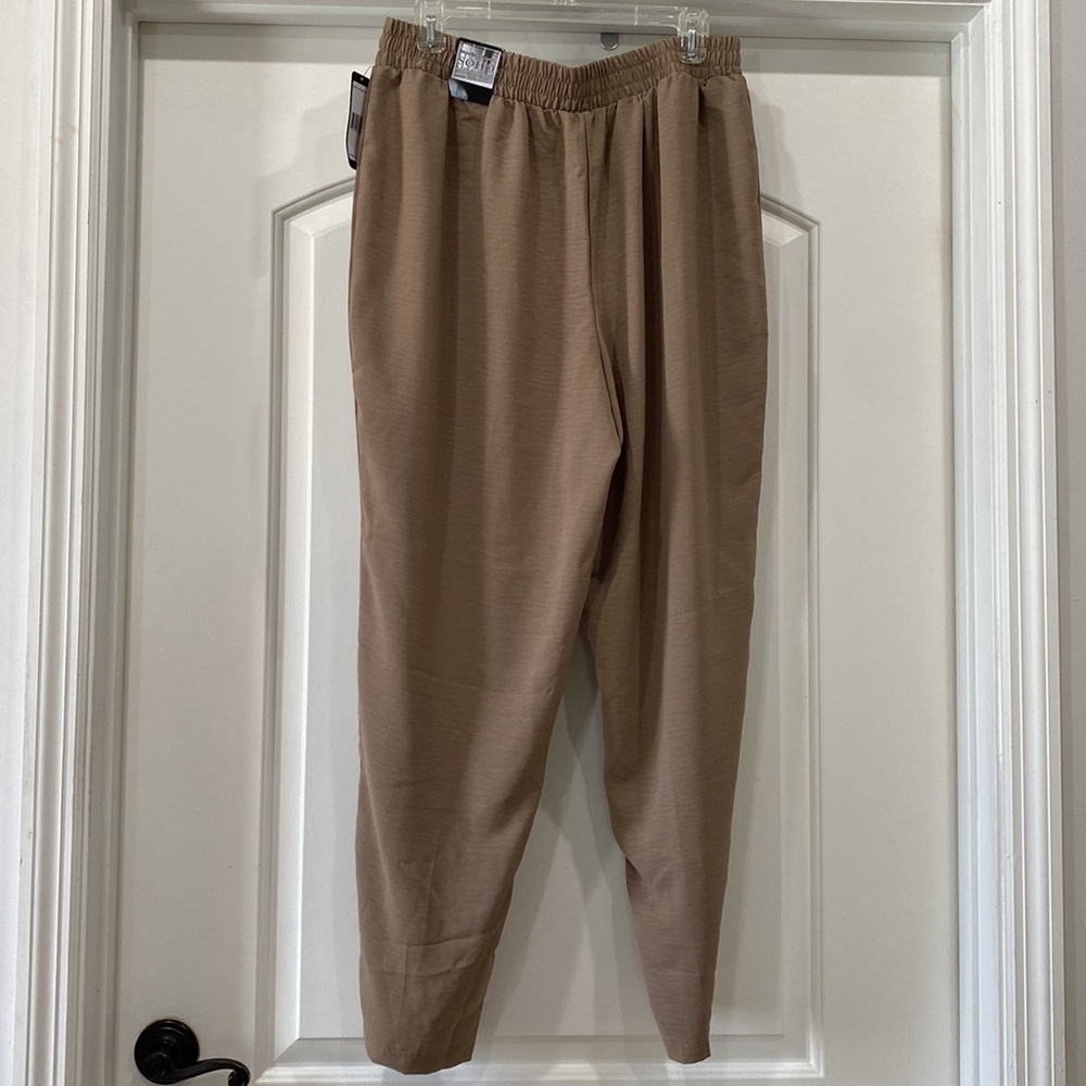 Soho Apparel Taupe Casual Trousers - Picture 2 of 6